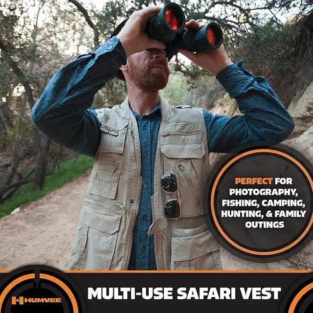 Alt view image 2 of 2 - Campco Humvee Photography Safari Or Travel Vest, Cotton for Men and Women, Khaki