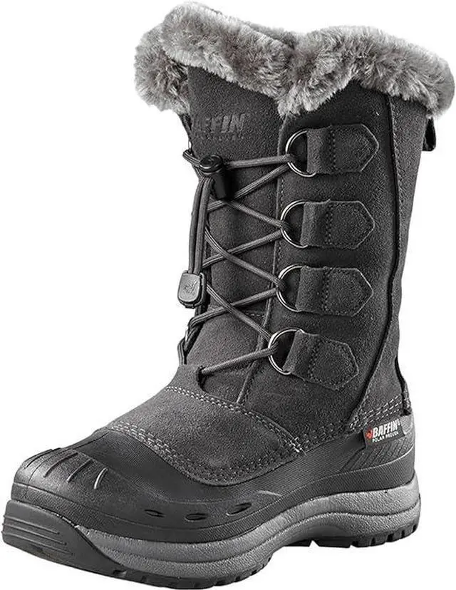 Main image of Baffin Chloe lightweight Snow Boots for Women, Leather Sole - Charcoal, Size 8