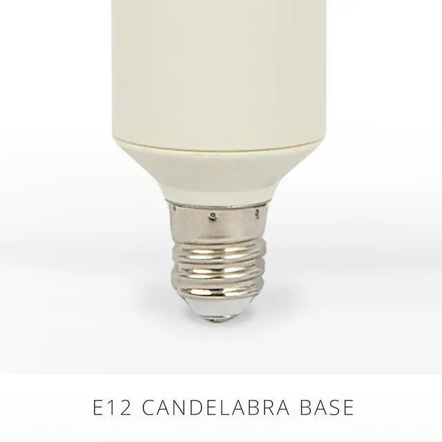 Alt view image 2 of 2 - Luminara Flameless Tall E12 Taper Bulb Flat Top Candle, 1" x 9.5" - Pearl Ivory