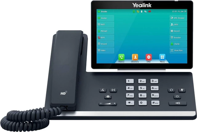 Alt view image 4 of 4 - yealink t57w ip phone, 16 voip accounts. 7-inch adjustable color touch screen. usb 2.0, 802.11ac wi-fi, dual-port gigabit ethernet, 802.3af poe, power adapter not included (sip-t57w)