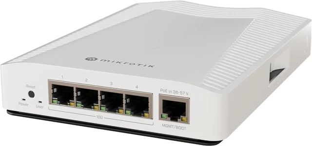 Main image of MikroTik CRS304-4XG-IN 10 Gigabit Ethernet Switch with 4X Ports - 28 Volts