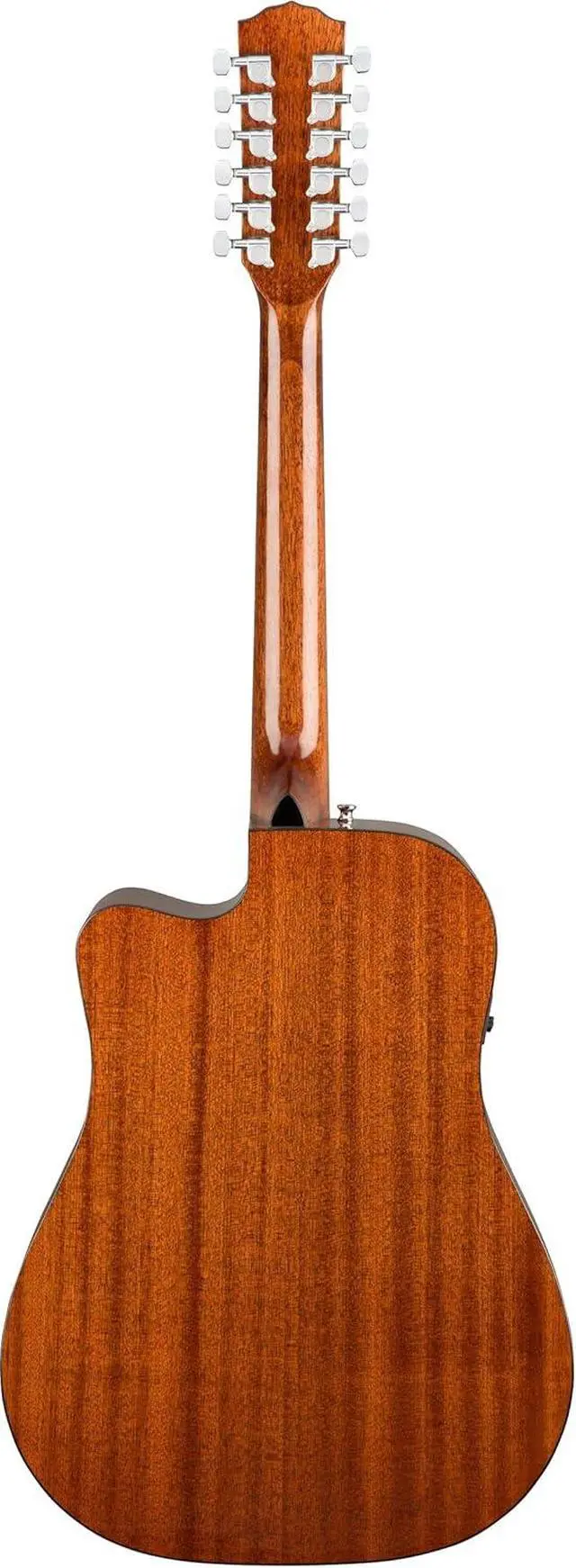 Alt view image 9 of 9 - Fender 12-String Acoustic Electric Guitar, with 2-Year Warranty, with Fishman Acoustic Guitar Pickup with Tuner and Equalizer, Rounded Walnut Fingerboard, Glossed Natural Finish, Mahogany Body