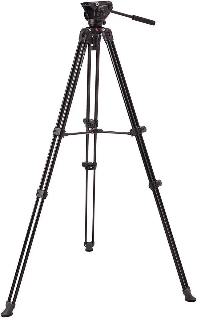 Alt view image 6 of 15 - Manfrotto MVT502AM Tripod with MVH500A Fluid Drag Video Head w/ Carry Case MVK500AM
