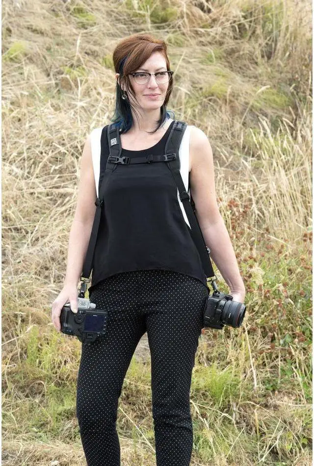 Alt view image 7 of 20 - BlackRapid 361004 Sling Camera Strap DOUBLE SLIM Breathable (Black)
