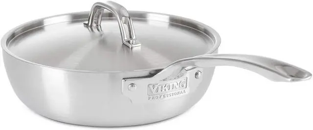Alt view image 2 of 3 - Viking Professional 5 Ply 3 Qt Saucier with Lid, Satin