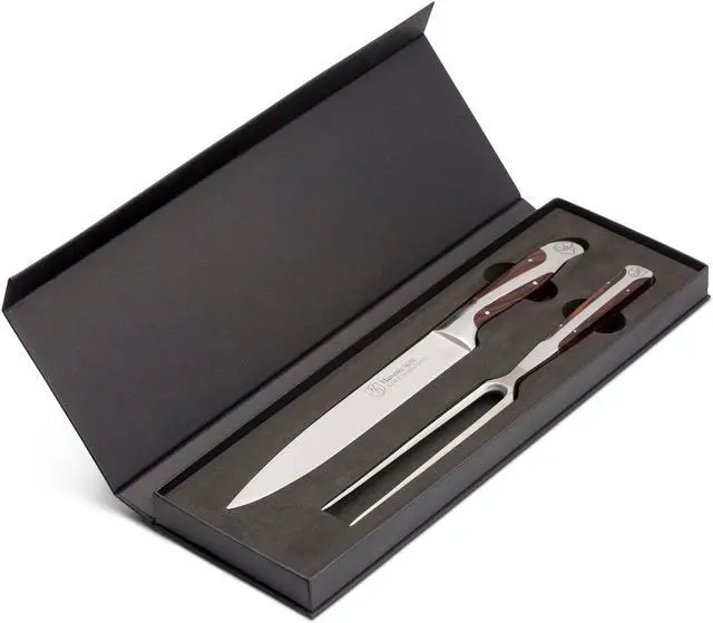 Alt view image 8 of 10 - Hammer Stahl Carving Knife and Fork Set