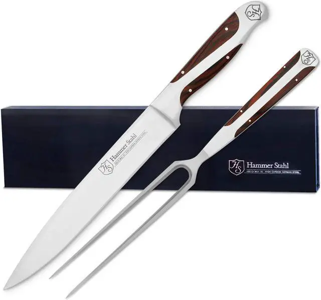 Alt view image 6 of 10 - Hammer Stahl Carving Knife and Fork Set