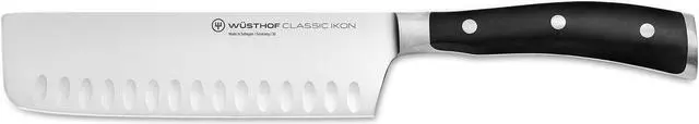 Main image of Wusthof Classic Ikon Nakiri, Hollow Edge (7")