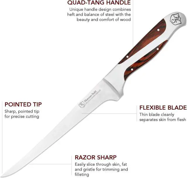 Alt view image 6 of 7 - Hammer Stahl Fillet Knife - 7"