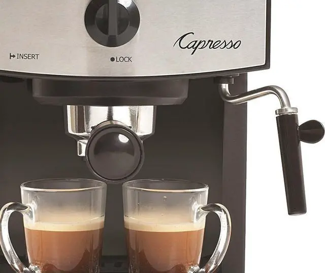 Alt view image 7 of 8 - CAPRESSO 117.05 Black/Silver Dual Drip 42 oz. Espresso Machine