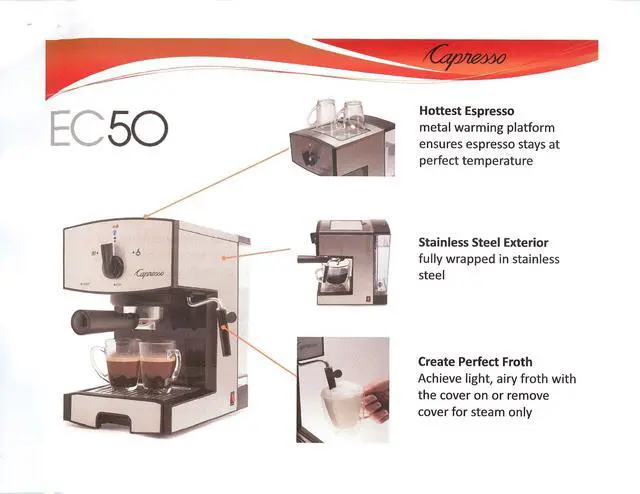 Alt view image 4 of 8 - CAPRESSO 117.05 Black/Silver Dual Drip 42 oz. Espresso Machine