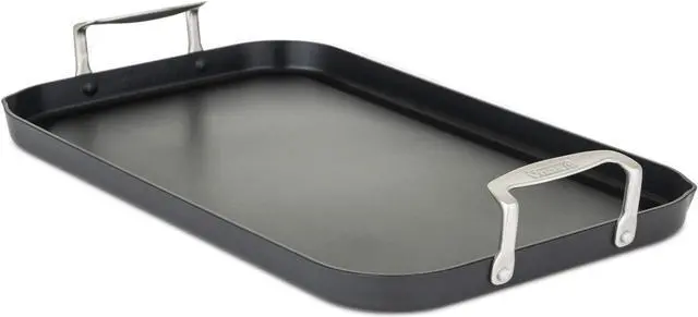 Alt view image 4 of 8 - Viking 40051-1218 Hard Anodized Nonstick Double Burner Griddle, 18 Inch by 11 Inch, Gray