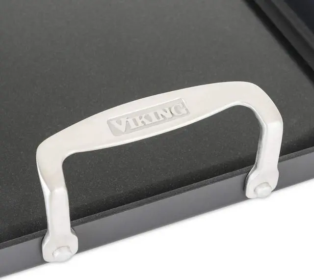 Alt view image 6 of 8 - Viking 40051-1218 Hard Anodized Nonstick Double Burner Griddle, 18 Inch by 11 Inch, Gray