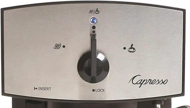 Alt view image 3 of 8 - CAPRESSO 117.05 Black/Silver Dual Drip 42 oz. Espresso Machine