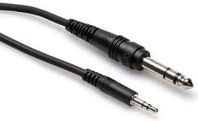 Alt view image 2 of 14 - HOSA CMS-110 - Stereo Interconnect Cable Adapter 3.5 mm TRS to 1/4 in TRS - 10 ft