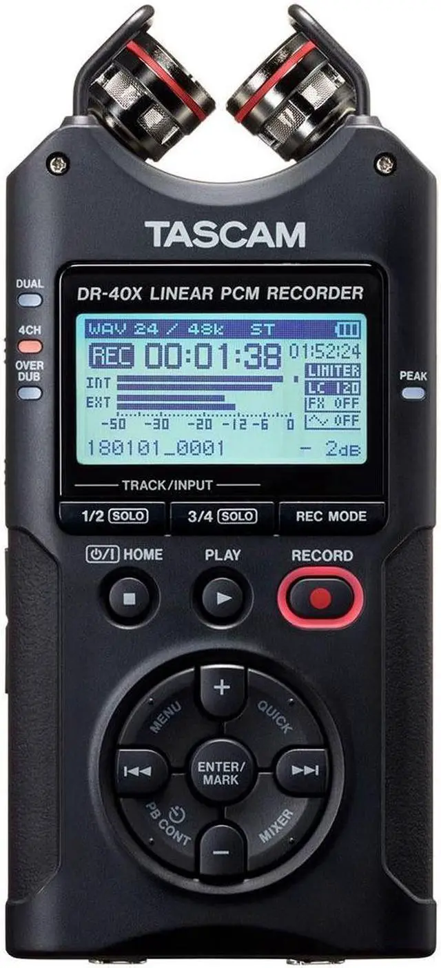Alt view image 12 of 20 - Tascam DR-40X Handheld Portable Recorder