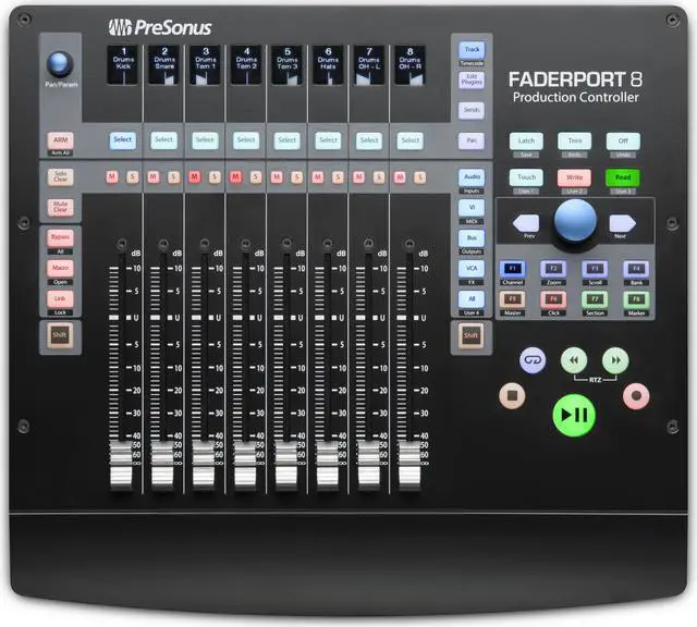 Alt view image 16 of 20 - Presonus Faderport 8 8-Channel Mix Production Controller