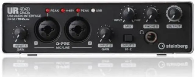 Alt view image 6 of 10 - Steinberg UR22 2x2 USB 2.0 Audio Recording Interface with Cubase AI Software