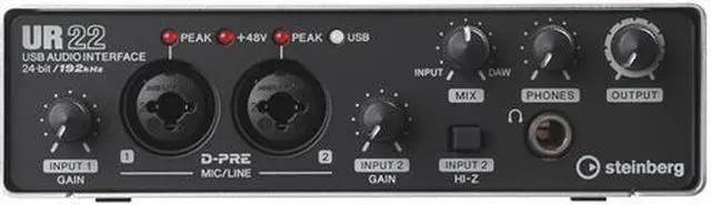 Alt view image 8 of 10 - Steinberg UR22 2x2 USB 2.0 Audio Recording Interface with Cubase AI Software
