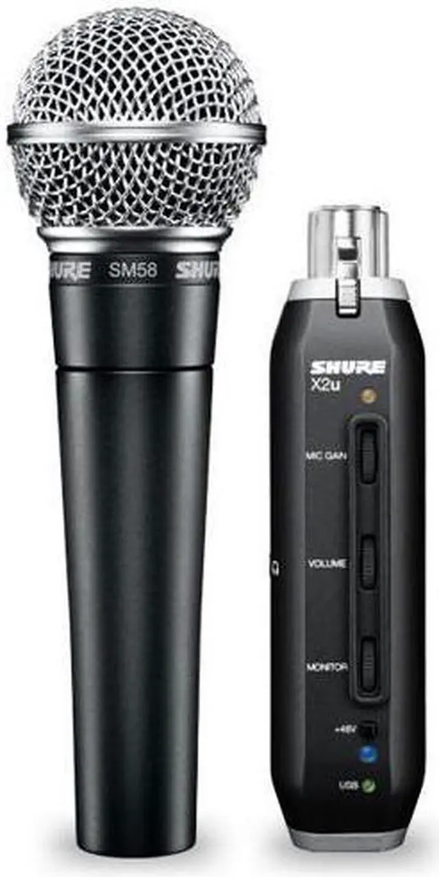 Main image of Shure SM58-X2u Dynamic Vocal Mic w/ XLR-to-USB Interface PC MAC NEW FREE SHIP