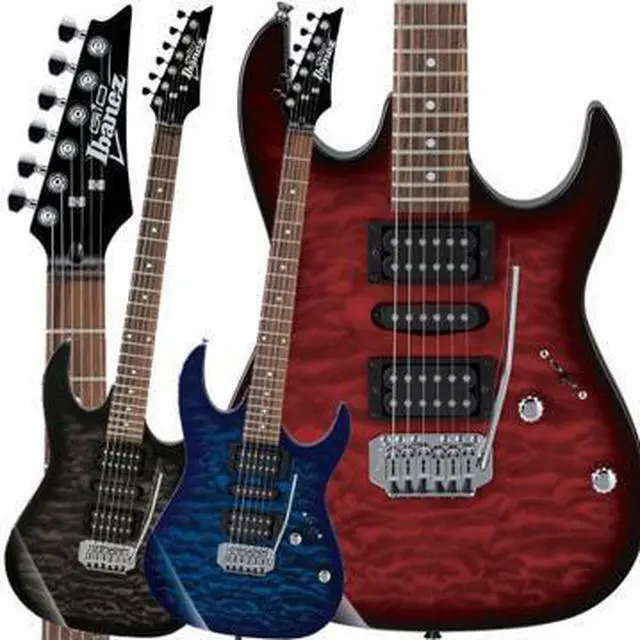 Main image of Ibanez GRX70QA Electric Guitar Transparent Blue Burst