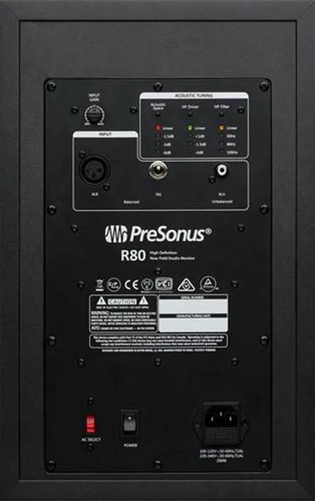 Alt view image 9 of 20 - Presonus R80 AMT Active Studio Monitor (Single)