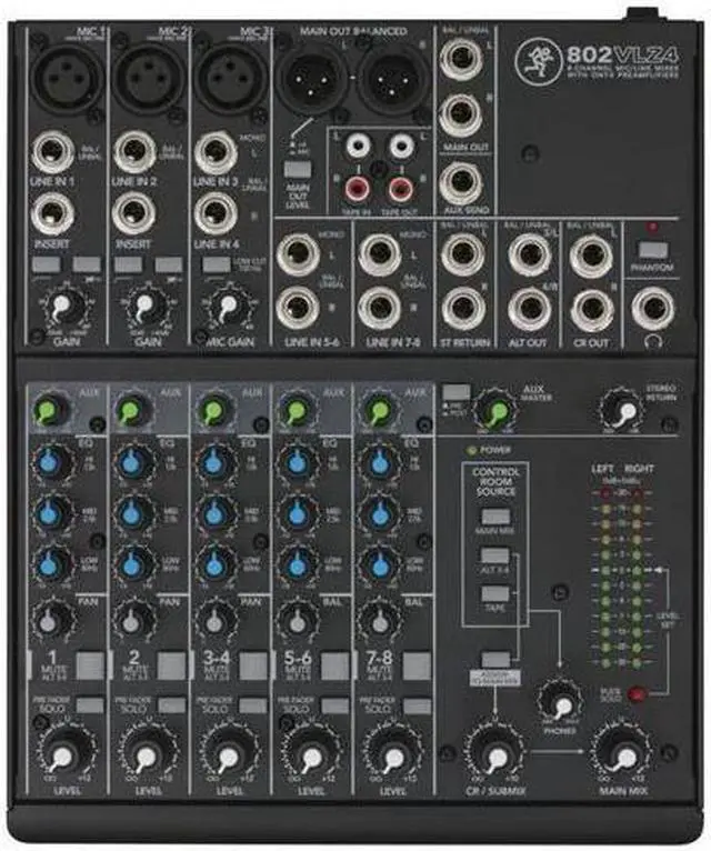 Alt view image 17 of 20 - Mackie 802-VLZ4 8 Channel Mixer