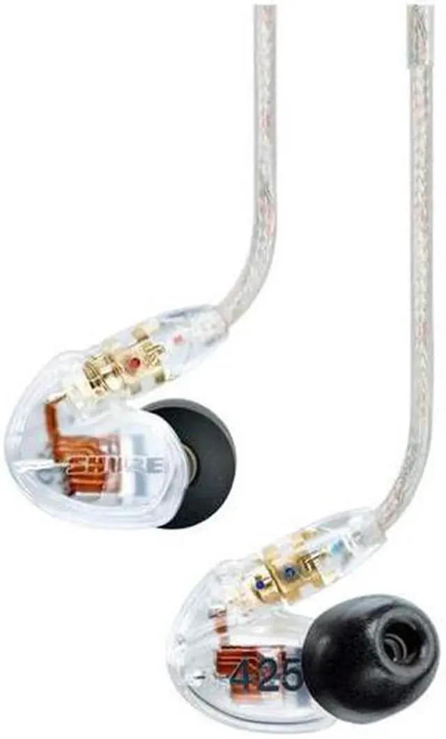 Alt view image 5 of 20 - Shure SE425 Pro In-Ear Sound Isolating Dual Driver Earphones - Clear
