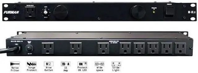 Alt view image 6 of 16 - Furman M8lx Power Conditioner with Lights