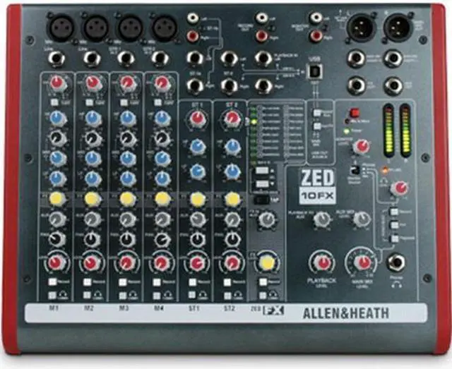 Alt view image 11 of 12 - Allen & Heath ZED-10FX Audio Mixer w/Effects