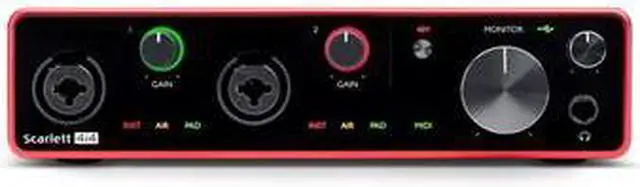 Alt view image 2 of 13 - Focusrite Scarlett 4i4 3rd Generation Audio Interface