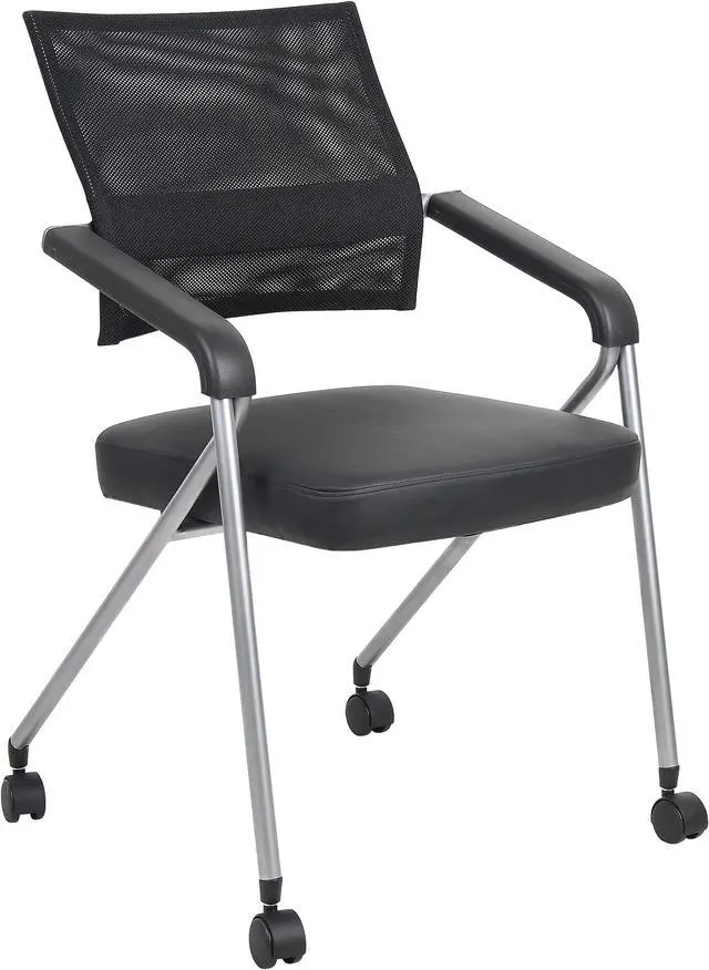 Main image of Boss Office Products Boss Black Mesh Training Chair B1806P-BK-2