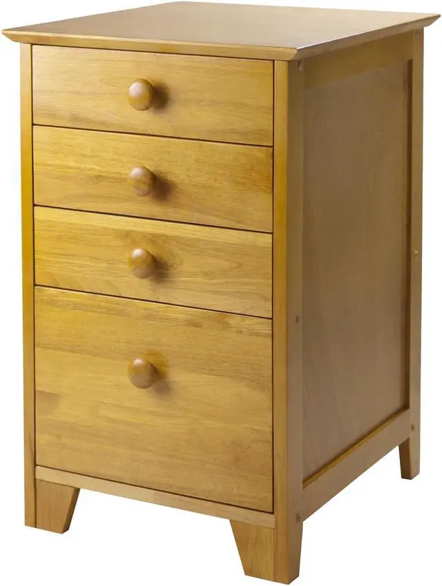 Alt view image 4 of 15 - Winsome 99428 Honey Beechwood FILE CABINET 4-DRAWER
