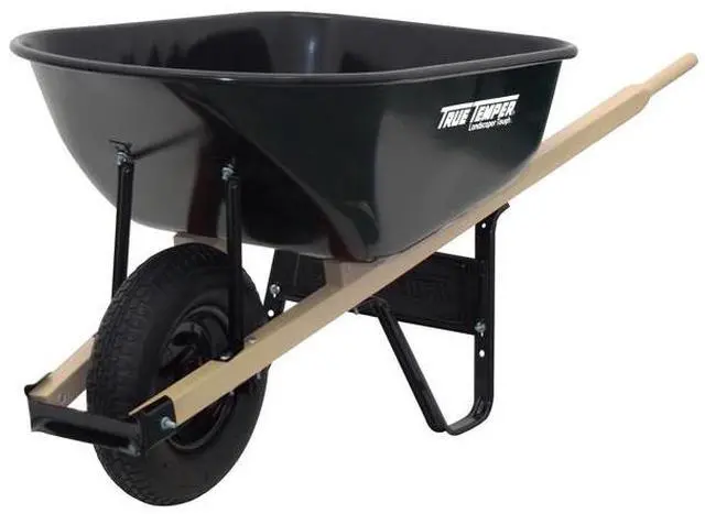 Alt view image 2 of 2 - Ames Jackson EC6 6 Cu. Ft. Heavy Duty Steel Wheelbarrow, Black