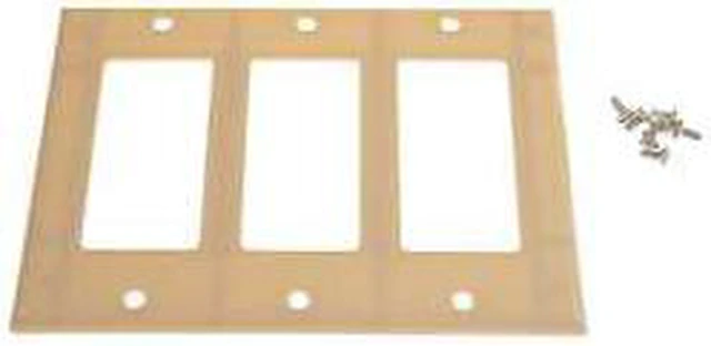 Alt view image 3 of 7 - Leviton 80411-W 3-Gang Decora-Style Wall Plate, White