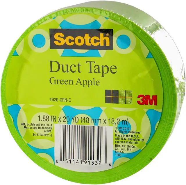 Alt view image 2 of 18 - 3m 20 Yards Green Apple Duct Tape  920-GRN-C