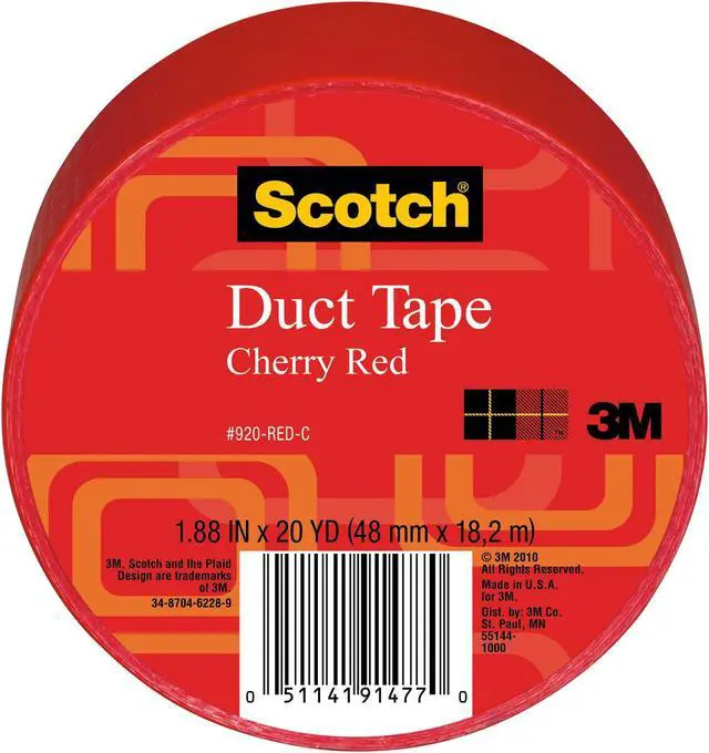 Alt view image 5 of 20 - 3M 920-RED-C 1.88" x 20 Yards Red Duct Tape