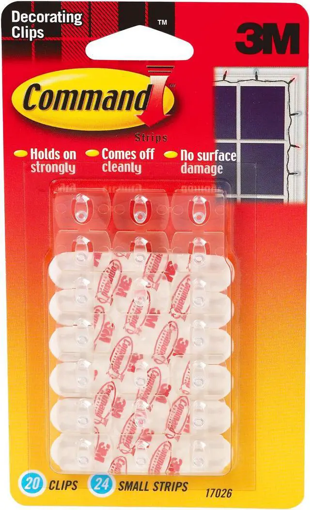 Alt view image 3 of 7 - Command Decorating Clips Clear 20 Pk Decorating Clip 17026 Pack Of 6