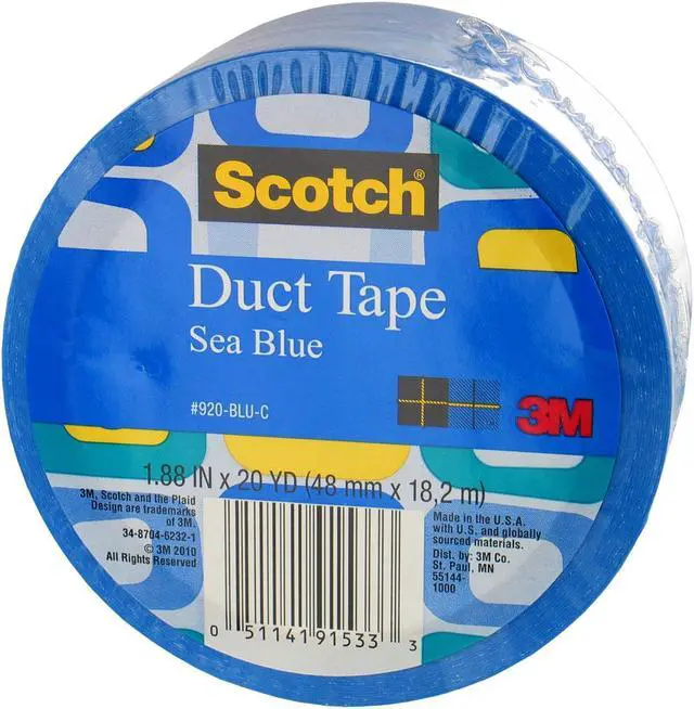 Alt view image 4 of 20 - 3m 20 Yards Sea Blue Duct Tape  920-BLU-C