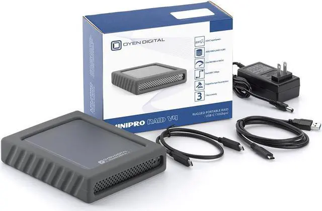 Alt view image 4 of 5 - 8TB SSD MiniPro RAID V4 USB-C Portable Solid State Drive