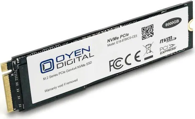 Main image of Oyen Digital 8TB NVMe M.2 2280 Gen4 PCIe TLC BiCS6 SSD
