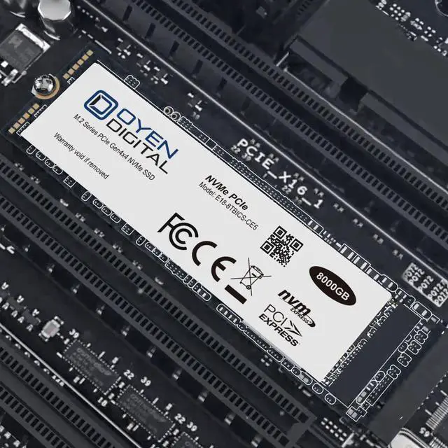 Alt view image 3 of 3 - Oyen Digital 8TB NVMe M.2 2280 Gen4 PCIe TLC BiCS6 SSD