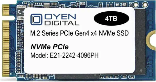 Alt view image 2 of 3 - Oyen Digital 4TB M.2 2242 NVMe PCIe 3D TLC SSD