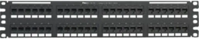 Main image of Panduit NetKey 48 Port Cat5e Network Patch Panel - 48 - 48 Port(s) - 48 x RJ-11 - 2U High - NK5EPPG48Y