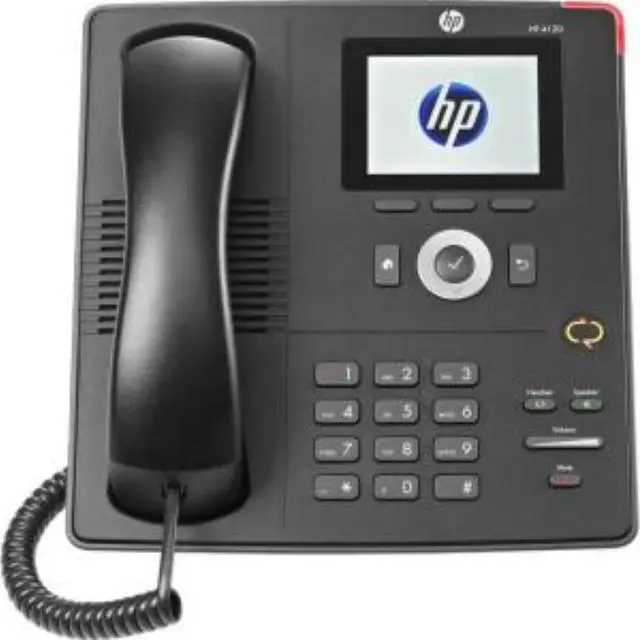Main image of HP Unified 4120 IP Phone - Cable - VoIP - Speakerphone - 2 x Network (RJ-45) - PoE Ports - Color - LLDP-MED, LLDP Protocol(s) - J9766C