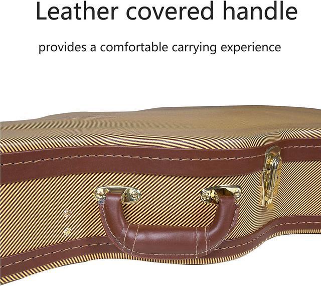 Alt view image 5 of 7 - Crossrock CRW600LTW Hardshell Arch Top Wooden Multi-ply Wooden Electric Guitar Case, Les Paul Body Style in Vintage Tweed