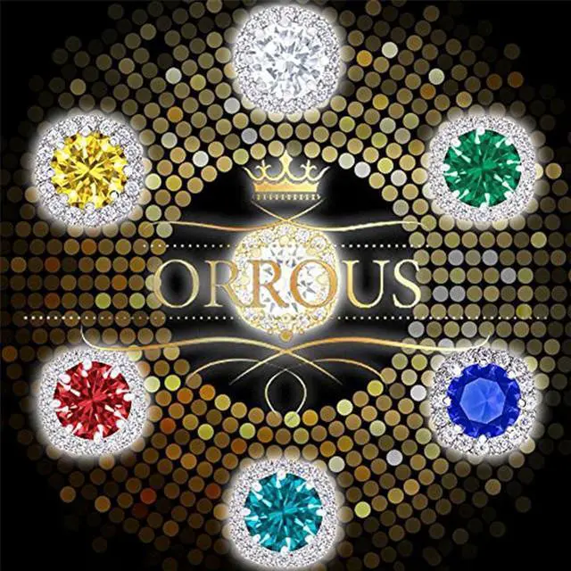 Alt view image 4 of 4 - ORROUS & CO Legacy Collection 18K Gold Plated Cubic Zirconia Cushion Shape Halo Stud Earrings