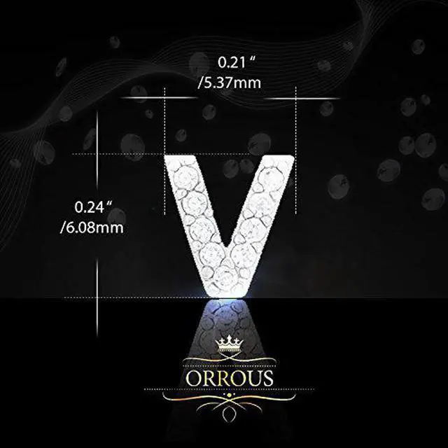 Alt view image 3 of 4 - 18k White Gold Plated "V" Shaped Victory Cubic Zirconia Stud Earrings by Orrous & Co.