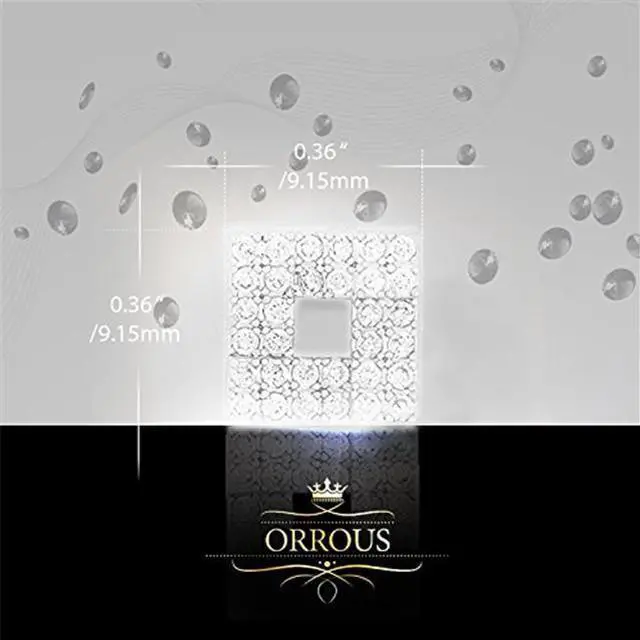 Alt view image 3 of 4 - 18k White Gold Plated Cubic Zirconia Hollow Square Unisex Stud Earrings by ORROUS & CO