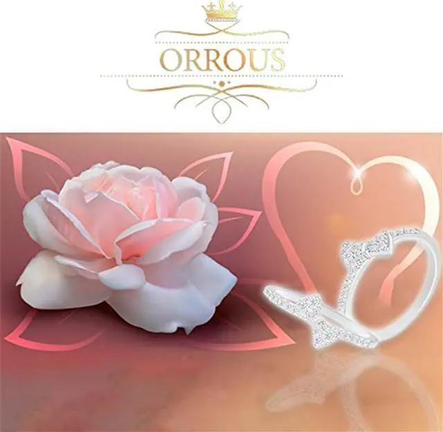Alt view image 5 of 5 - 18k White Gold Plated Cubic Zirconia Bow Ring by Orrous & Co.